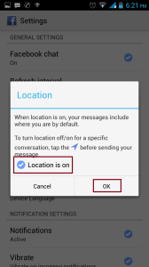 fb location settings