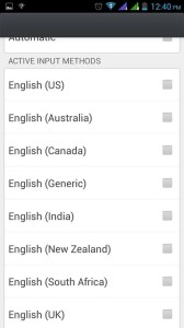 select your language on android