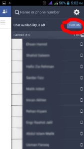 Turn on chat on FB app android